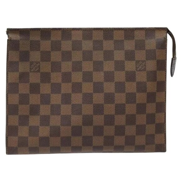 LOUIS VUITTON Damier Ebene Poche Toilette 26 Pouch N47543 LV Auth 113577 - Picture 13 of 16